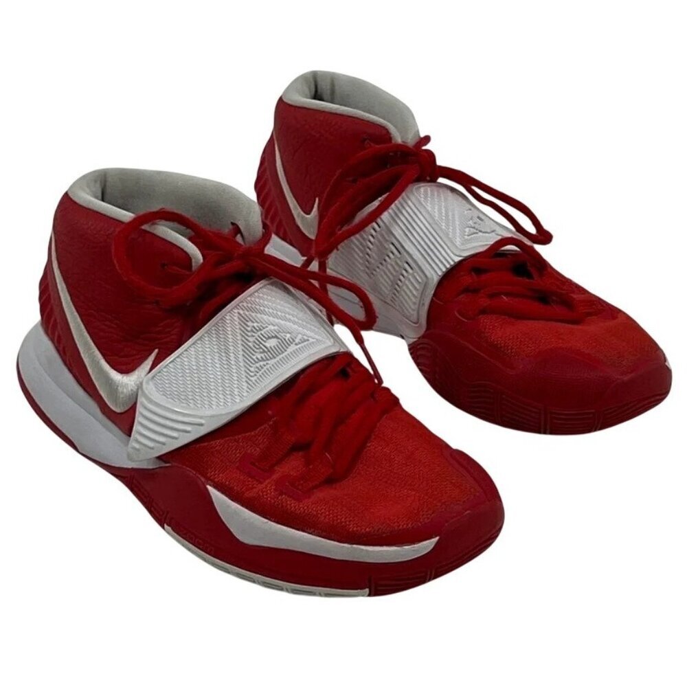 99 Nike Kyrie 6 TB University Red Basketball Shoes COA Men's Size 8